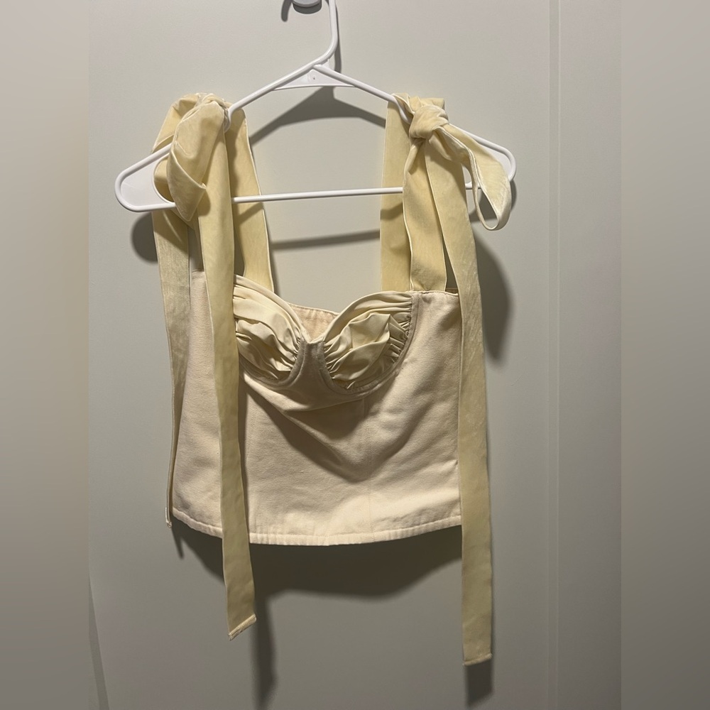 🛑SOLD🛑 Orseund Iris Canvas Bustier Tie Top - Picture 7 of 12